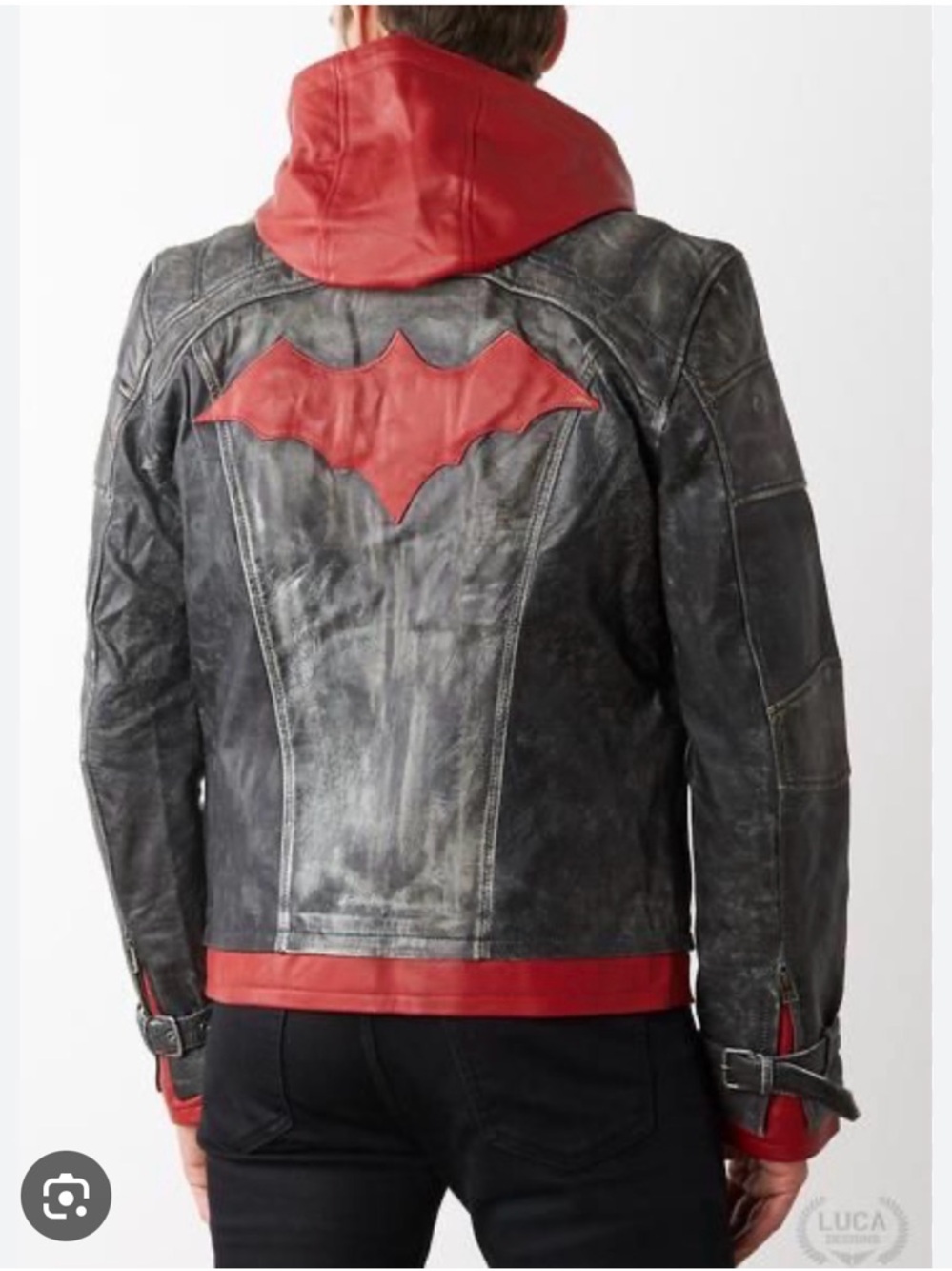 Luca Designs Arkham Knight Red Hood Genuine Leather Cosplay Jacket